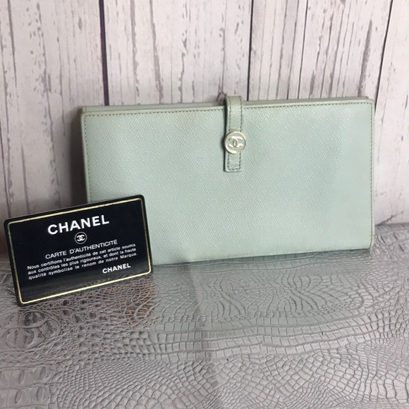 CHANEL Handbags - Authentic chanel coco button  leather wallet